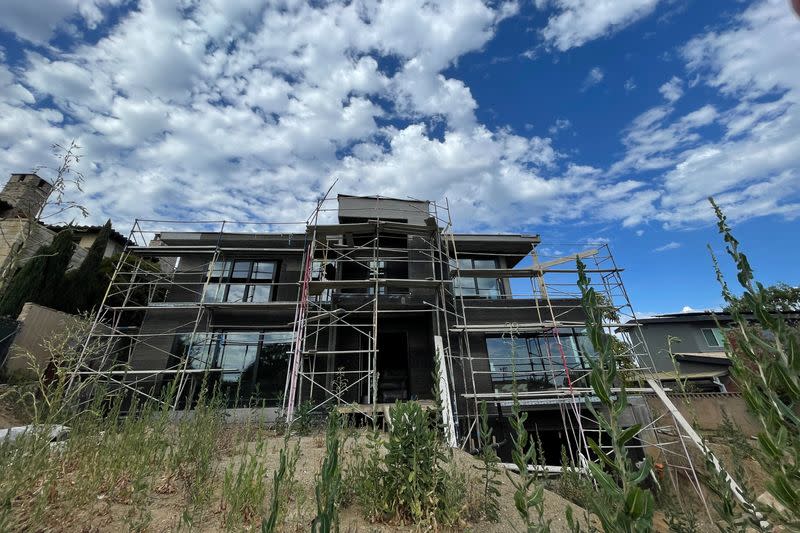 FILE PHOTO: A house under construction is seen in Los Angeles