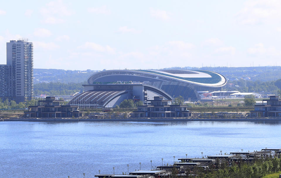 <p>Kazan Arena, Kazan<br>Year opened: 2013<br>Capacity: 45,379<br>Which games: Four group games, one last 16 tie, one quarter final<br>Fun fact: The stadium’s exterior features the largest outdoor video screen in Europe. </p>