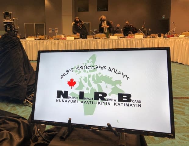 Day one of the Nunavut Impact Review Board's final public hearings into Baffinland's Phase 2 expansion proposal at its Mary River Mine began Monday, April 12 in Iqaluit.   (Nick Murray/CBC News - image credit)