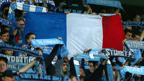 The French flag amongst Sydney FC supporters.