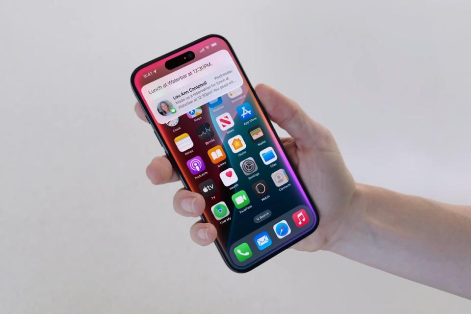 A person demonstrating the new Siri revamped with Apple Intelligence at the Worldwide Developers Conference (WWDC) 2024.