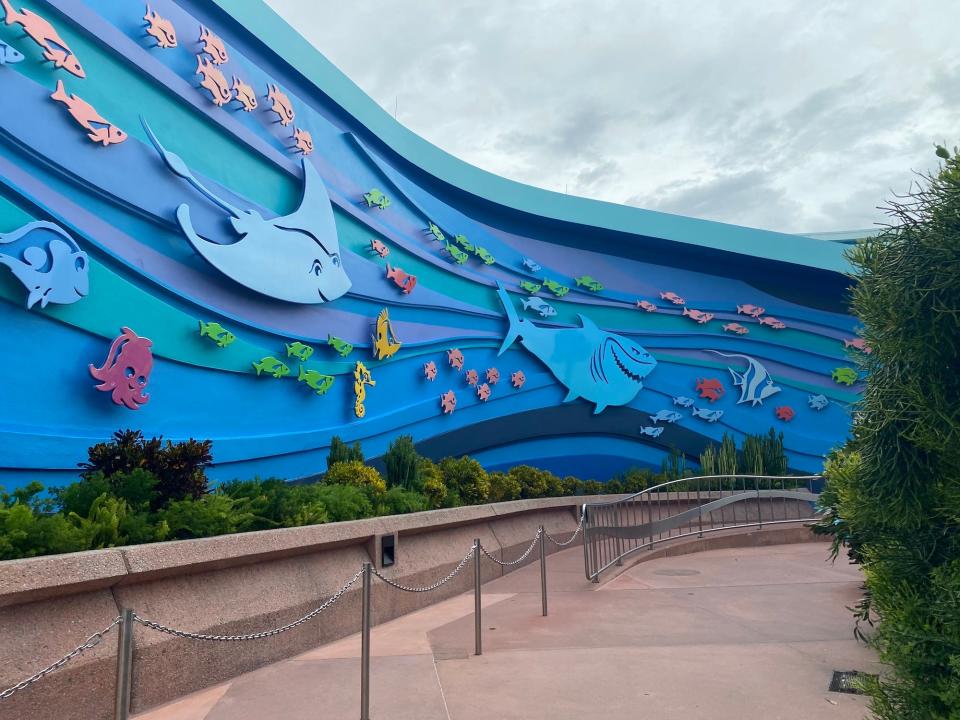 The entrance to The Seas with Nemo & Friends in August 2021.