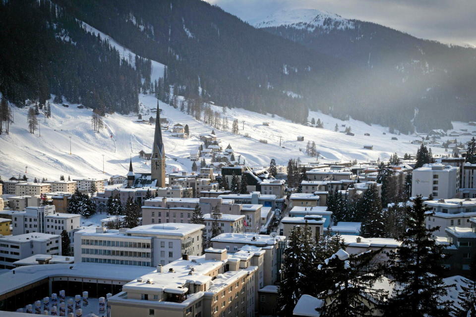 Davos, en Suisse, où se tient le Forum économique mondial.    - Credit:SOPA Images/SIPA / SIPA / SOPA Images/SIPA