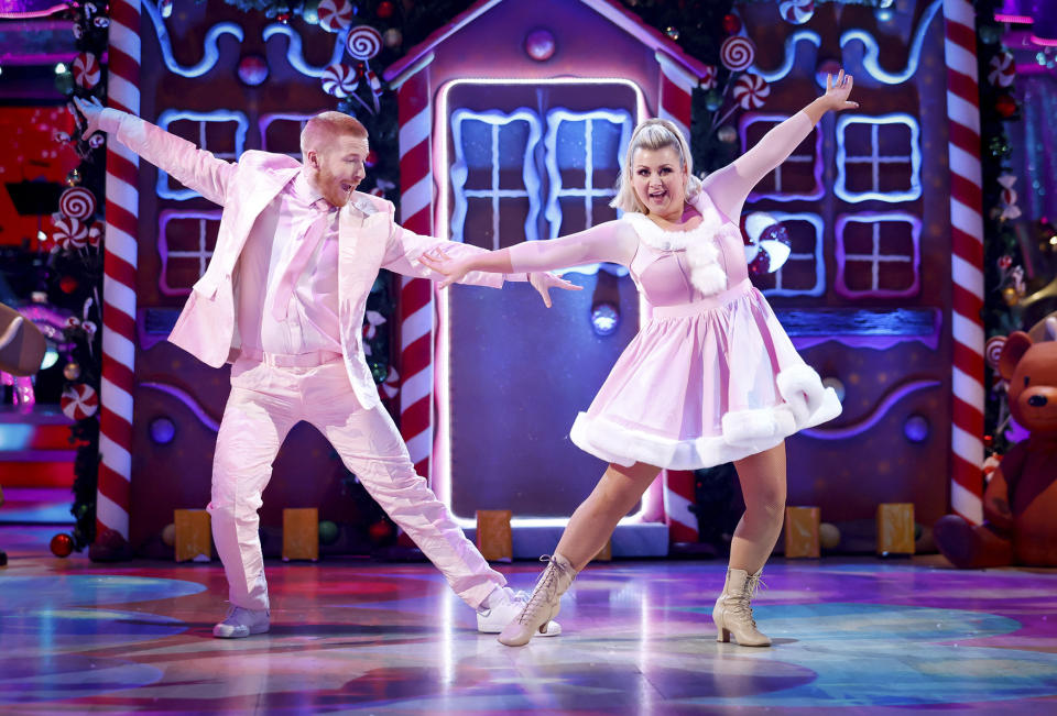 Neil Jones danced with Rosie Ramsay on the Stritcly 2022 Christmas Special. (BBC)