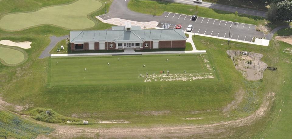 An aerial view of Bucknell’s Bachman Golf Center. (Photo: Bucknell)
