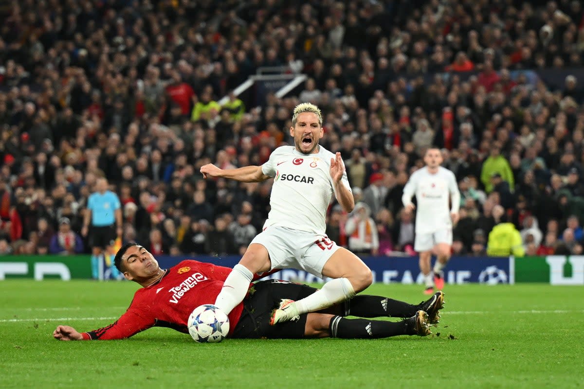 Casemiro’s red card against Galatasaray was one of several turning points in Group A (Getty Images)