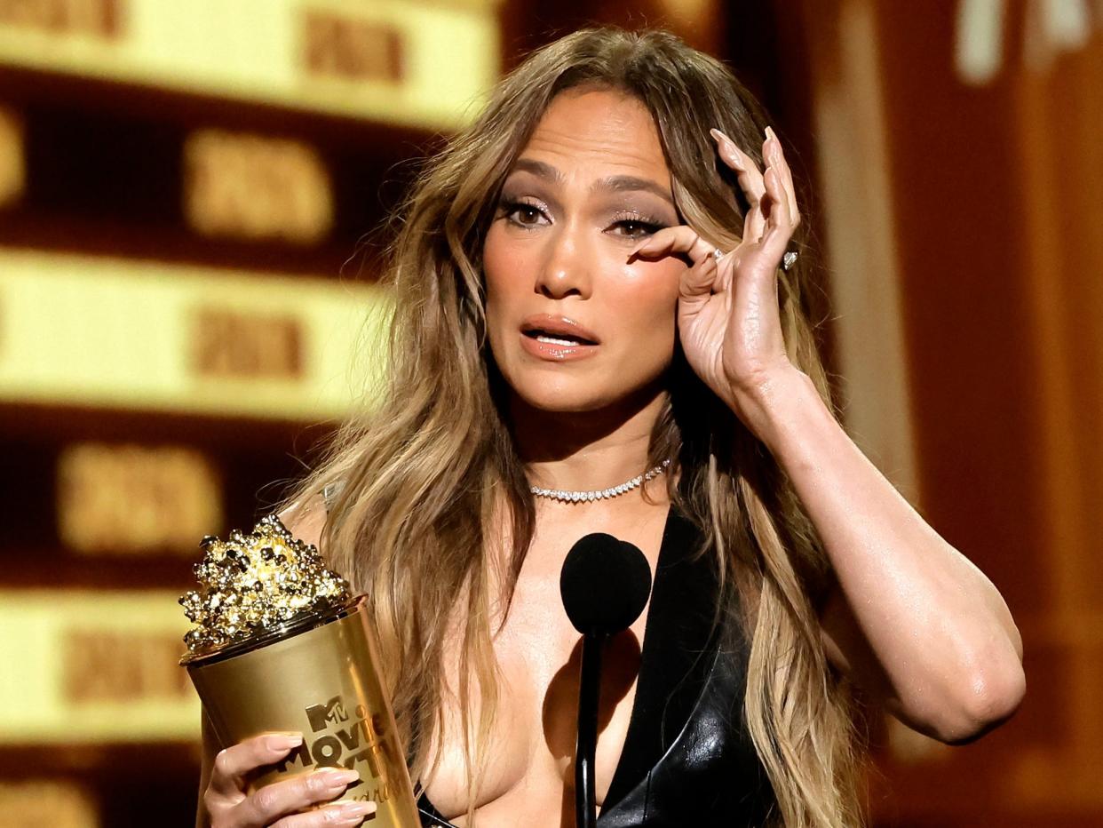 Jennifer Lopez at 2022 MTV Movie & TV Awards.