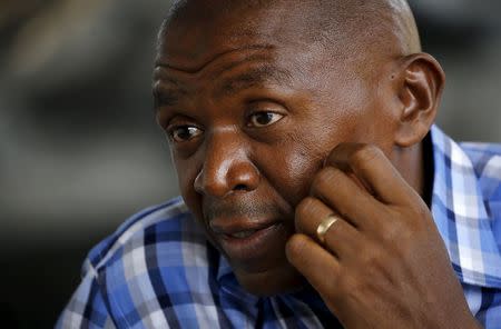 Burundi opposition leader Agathon Rwasa speaks during an interview in the capital Bujumbura, July 22, 2015. REUTERS/Mike Hutchings