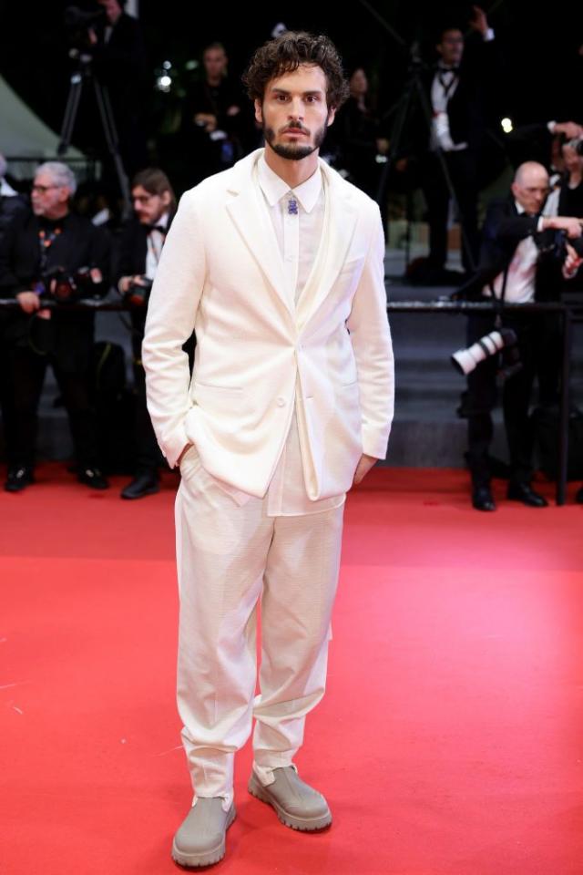 Baptiste Giabiconi Suits Up in Dior Boots at Cannes Film Festival