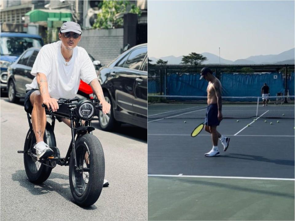 余文樂近來開始打網球，也邀約藝人好友一起打球。（翻攝自余文樂IG）