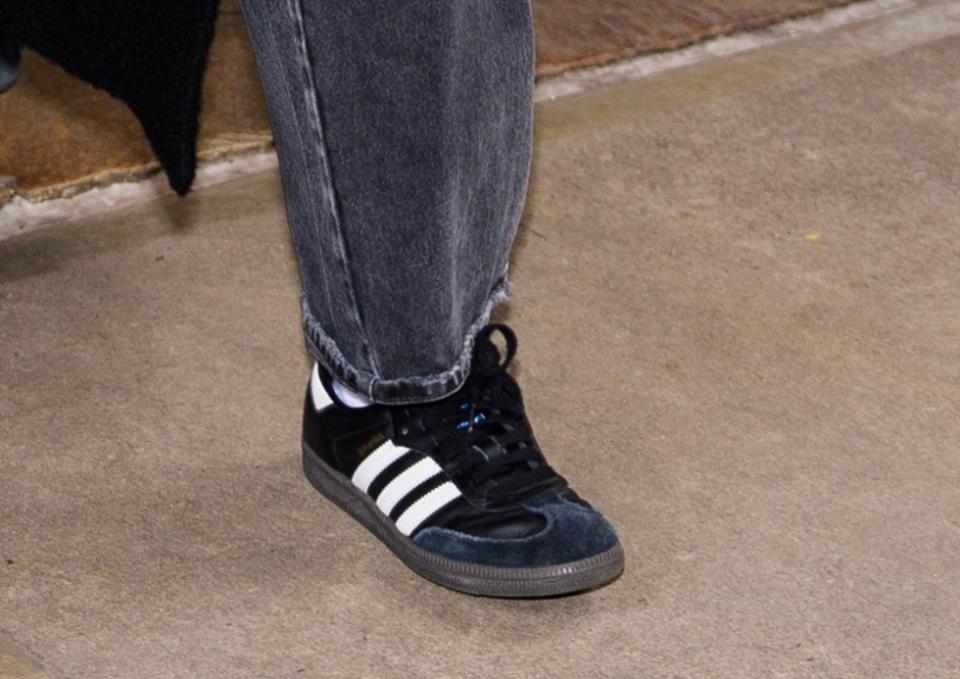 A closer look at Olivia Rodrigo wearing adidas Sambas in NYC