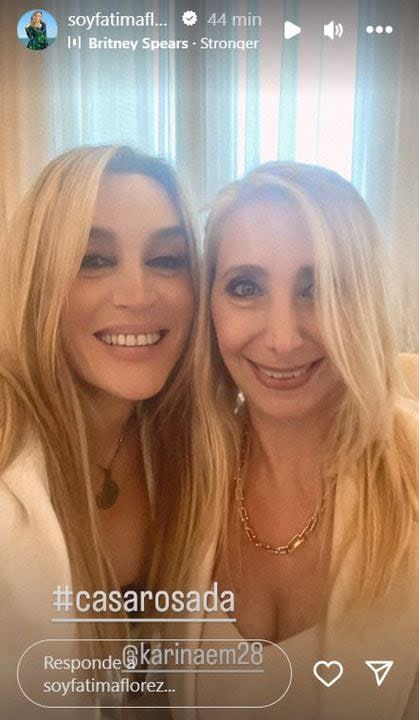 La selfie entre Fátima Florez y Karina Milei