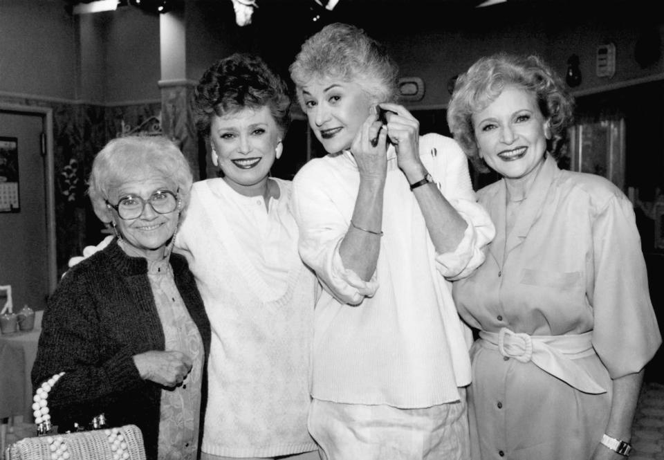 Estelle Getty, left, Rue McClanahan, Bea Arthur and Betty White of "The Golden Girls"  in 1985.