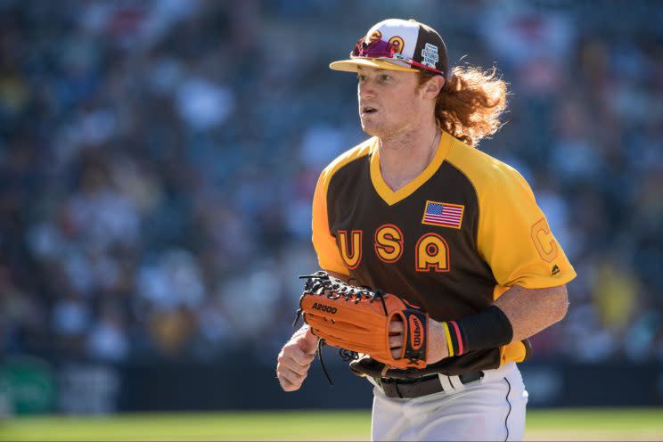 Clint Frazier's hair is great now, but it might not last. (Getty Images/Brace Hemmelgarn)