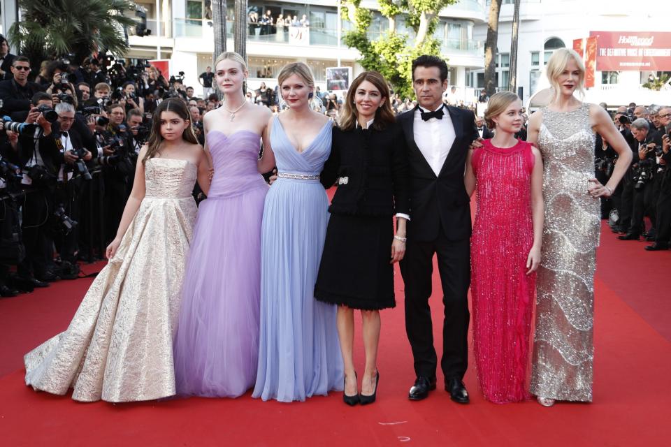 <p>Elle was a Disney princess once again in lilac Rodarte while Kirsten chose a Grecian blue gown. Nicole went for a glitzy fringed gown by Michael Kors.<br><i>[Photo: AP]</i> </p>