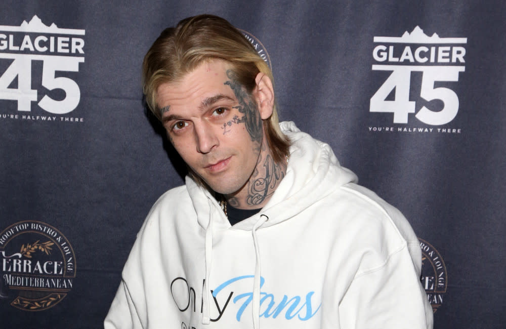 Aaron Carter is in a month-long rehab program to tackle his ‘triggers’ as he fights to regain custody of his son credit:Bang Showbiz