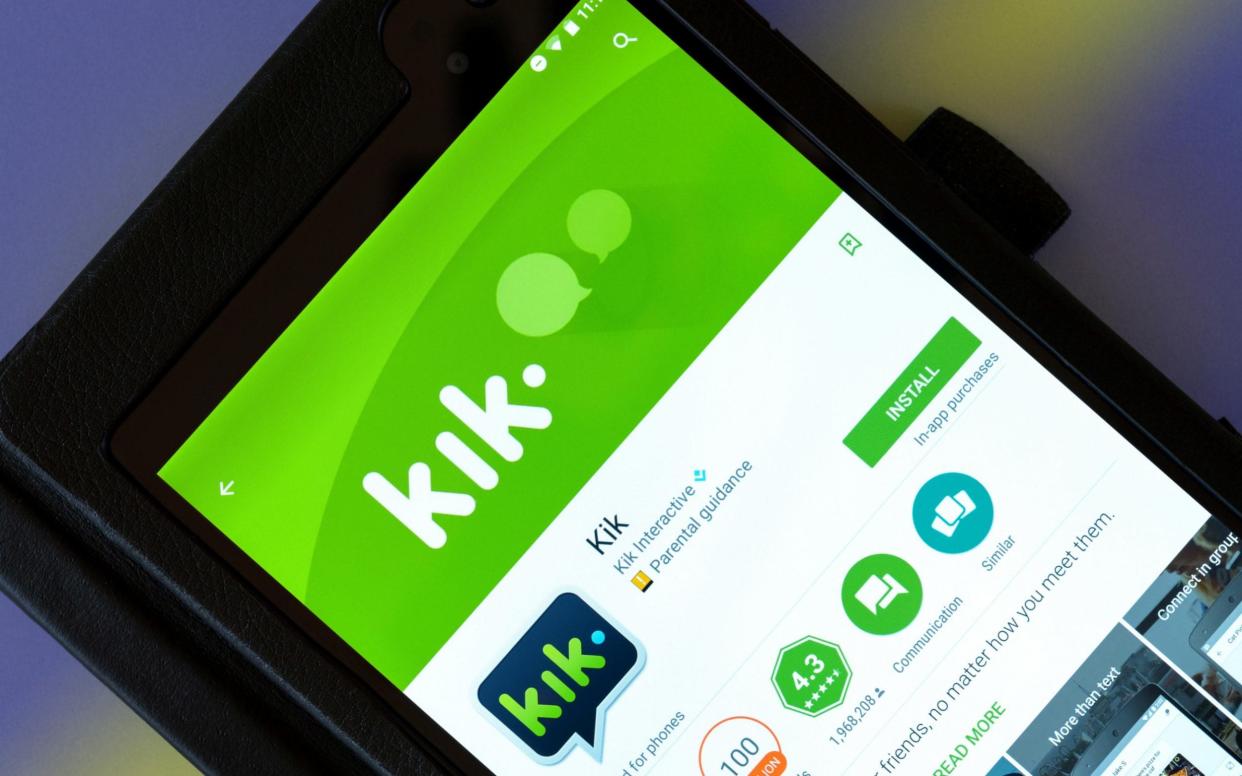 Police have opened more than 1,500 child abuse investigations involving Kik in 2018 - www.alamy.com