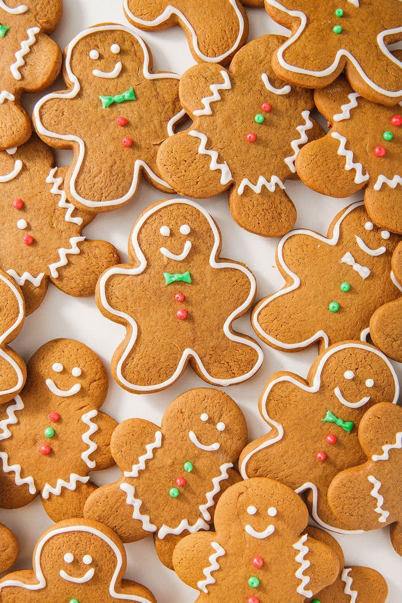 <p>Whether or not you actually like gingerbread cookies is kinda irrelevant. You make them every single year because they make people happy. And because they're so damn adorable. We tested this recipe over and over (and over again) until it was perfect.</p><p>Get the <a href="https://www.delish.com/uk/cooking/recipes/a29067732/gingerbread-cookies-recipe/" rel="nofollow noopener" target="_blank" data-ylk="slk:Gingerbread Cookies;elm:context_link;itc:0;sec:content-canvas" class="link ">Gingerbread Cookies</a> recipe.</p>