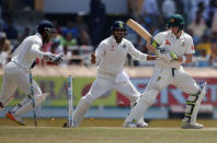 Cricket - India v Australia - Third Test cricket match - Jharkhand State Cricket Association Stadium, Ranchi, India - 20/03/17 - Australia's captain Steven Smith (R) is clean bowled. REUTERS/Adnan Abidi