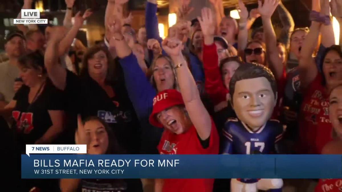 Bills Mafia in NYC one day before Kickoff