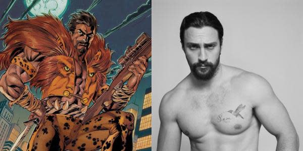 Kraven no cazará animales, sino que los protegerá, revela Aaron Taylor-Johnson