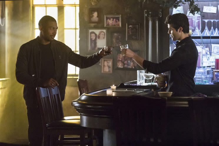 Charles Michael Davis as Marcel and Steven Krueger as Josh in The CW's The Originals. (Photo Credit: Bob Mahoney/The CW)