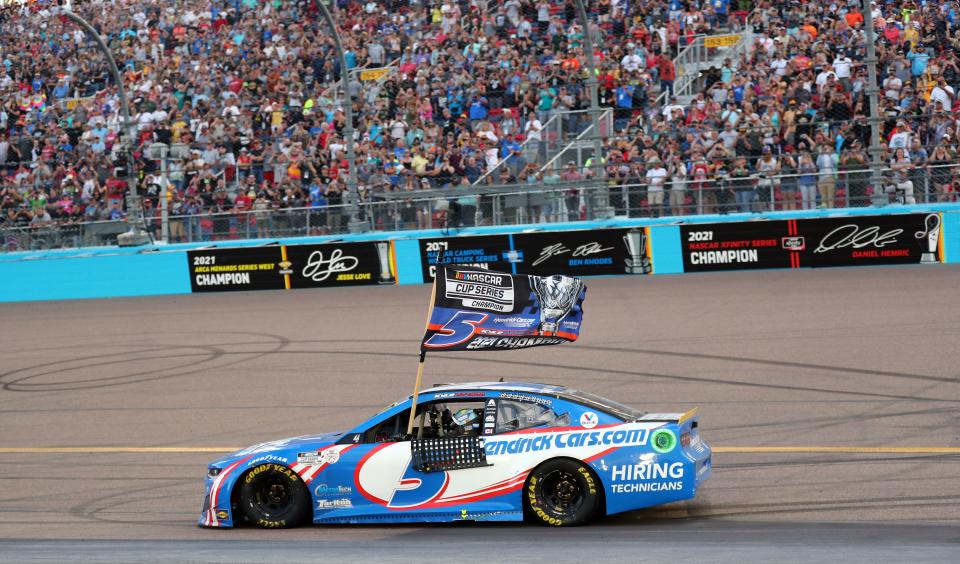 Kyle Larson won 10 races this season, including the most important one Sunday at Phoenix.