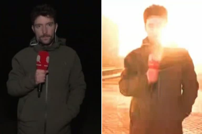 La explosión tomó desprevenido al periodista francés