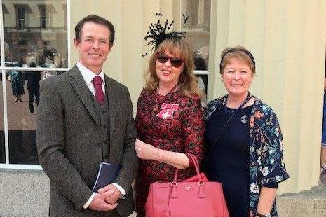 Bernice McCabe receiving her OBE earlier this year