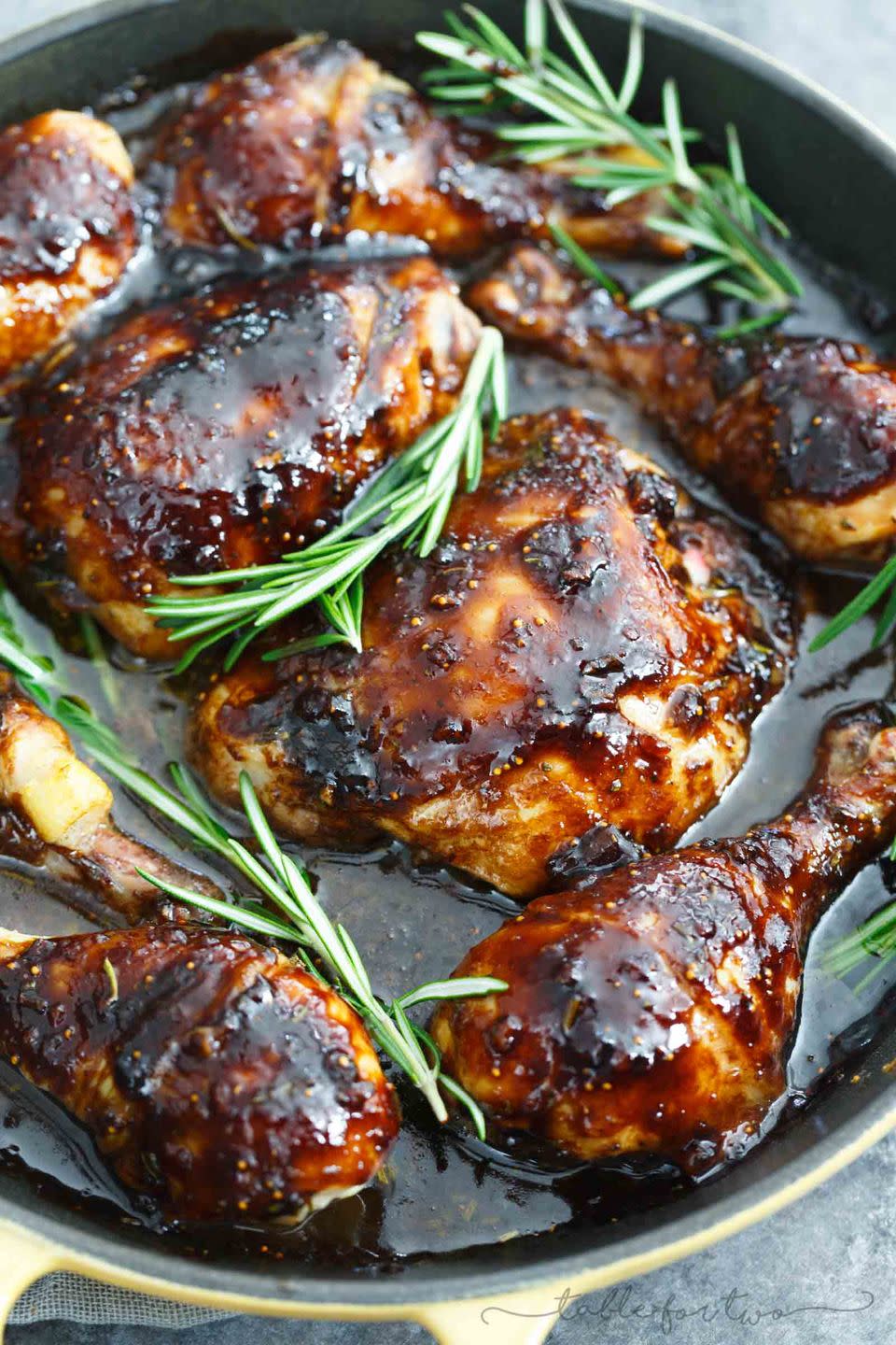 Fig and Rosemary Glazed Skillet Chicken