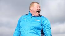 <p>Wayne Shaw – The Sutton veteran was spotted eating a pie on the bench </p>