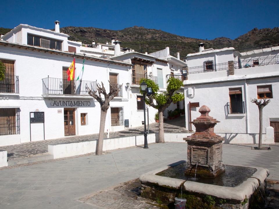Houses in the village of Bubion, High Alpujarras, Sierra Nevada, Granada province, Spain.