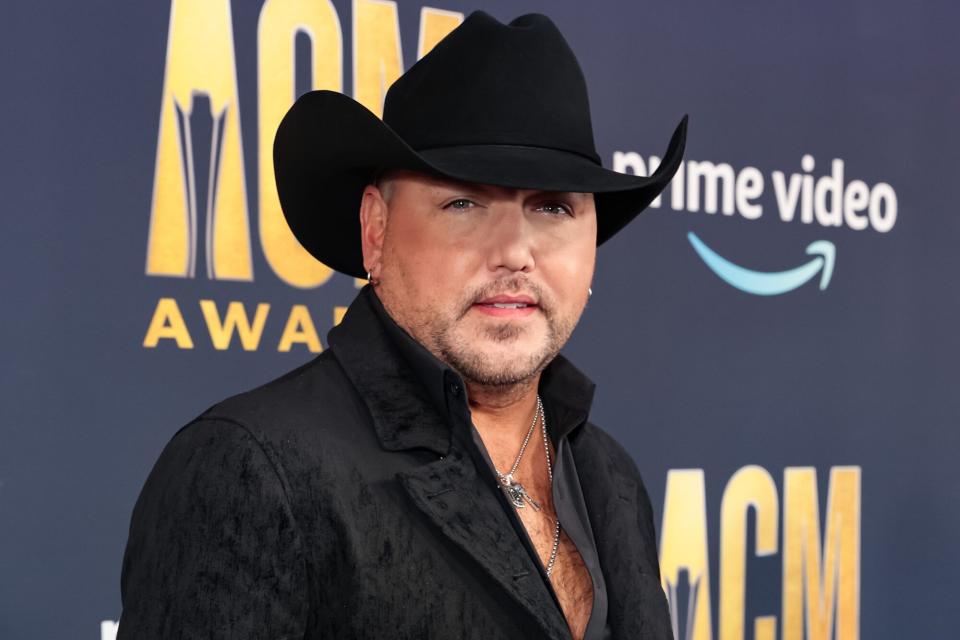 Jason Aldean attends the 57th Academy of Country Music Awards at Allegiant Stadium on March 07, 2022 in Las Vegas, Nevada