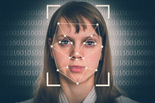   <span class="attribution"><a class="link " href="https://www.shutterstock.com/image-photo/woman-face-recognition-biometric-verification-concept-1028052145?src=j2YHKqXCPj1yiGwR-nCHbw-3-60" rel="nofollow noopener" target="_blank" data-ylk="slk:Andriano.cz/Shutterstock;elm:context_link;itc:0;sec:content-canvas">Andriano.cz/Shutterstock</a></span>