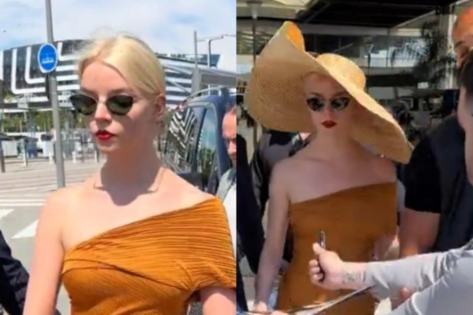 Anya Taylor-Joy in Cannes (TikTok / makaveli75paris / screengrab)