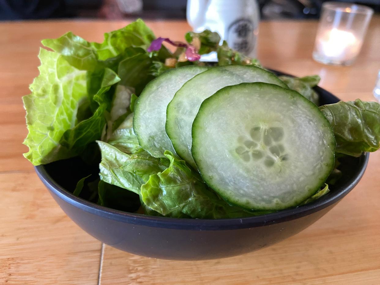 The house salad at Poke Sushi in Rochester ($5) is both basic and well-executed.