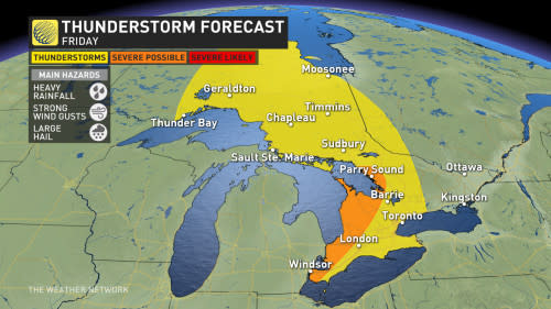 S ON thunderstorm potential August 29