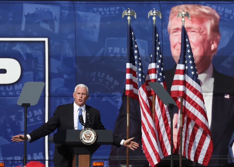 U.S. Vice President Mike Pence campaigning at The Villages in central Florida