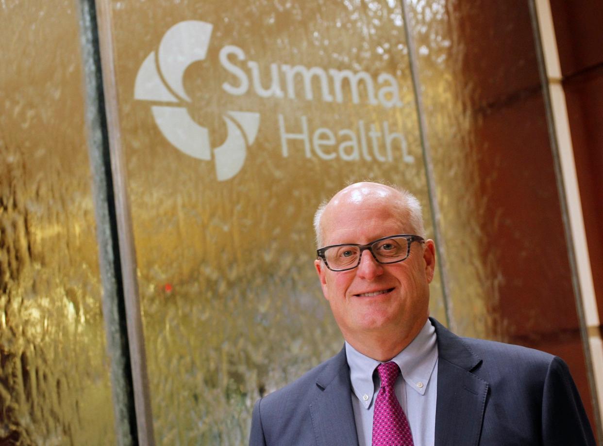 Dr. Cliff Deveny is president and CEO of Summa Health. He is pictured here at Summa Akron City Hospital Thursday, May 4, 2017 in Akron, Ohio.   (Karen Schiely/Akron Beacon Journal)