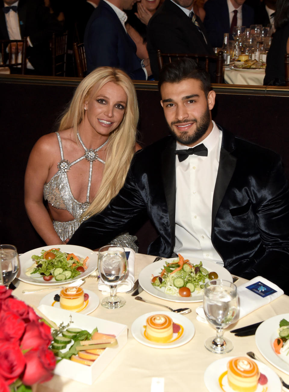 Honoree Britney Spears and her date, Sam Asghari, at the GLAAD Media Awards at the Beverly Hilton Hotel in Los Angeles, April 12, 2018. (Photo: J. Merritt/Getty Images for GLAAD)