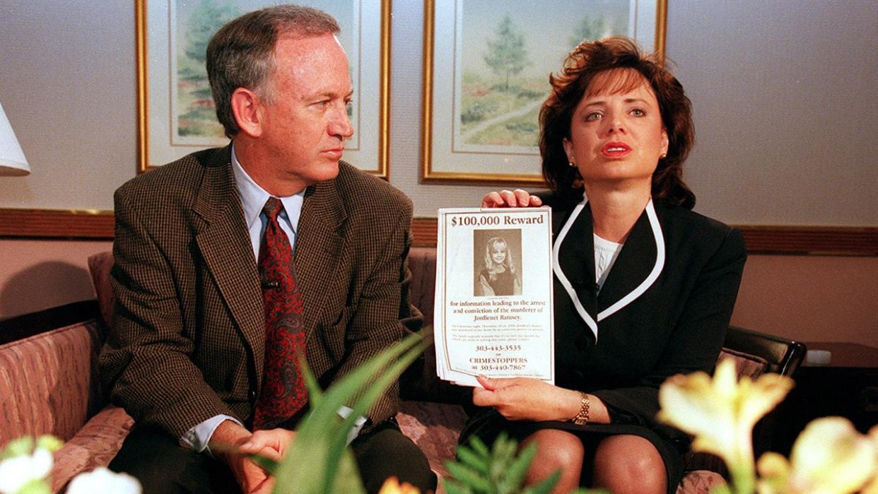 JonBenet Ramsey's parents speaking to the media