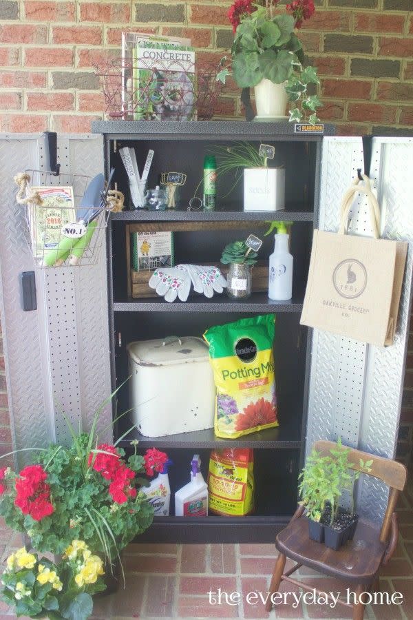 garage organization ideas garden cabinet
