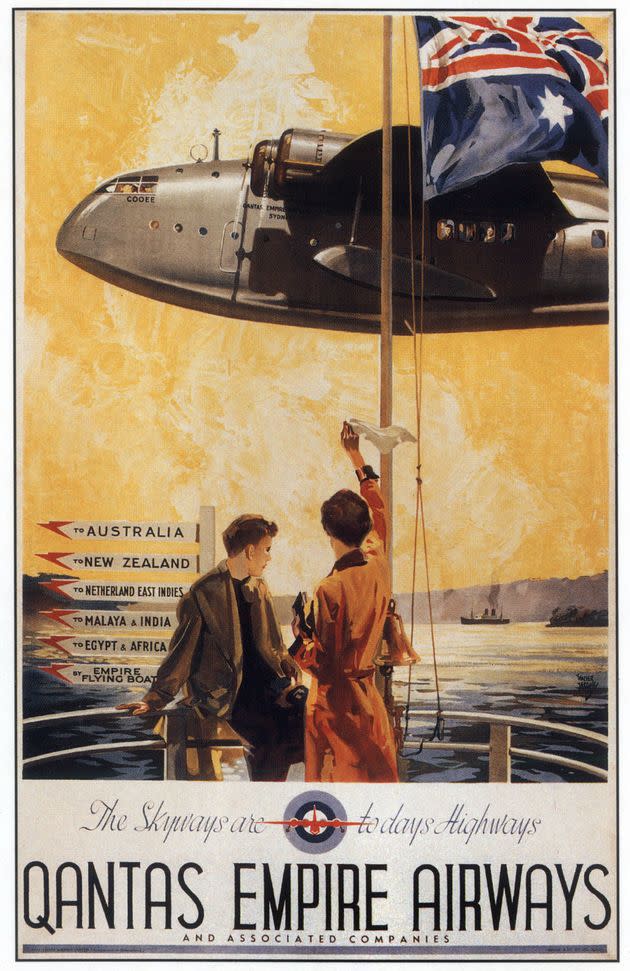 Qantas empire Airways advertisement circa 1939.