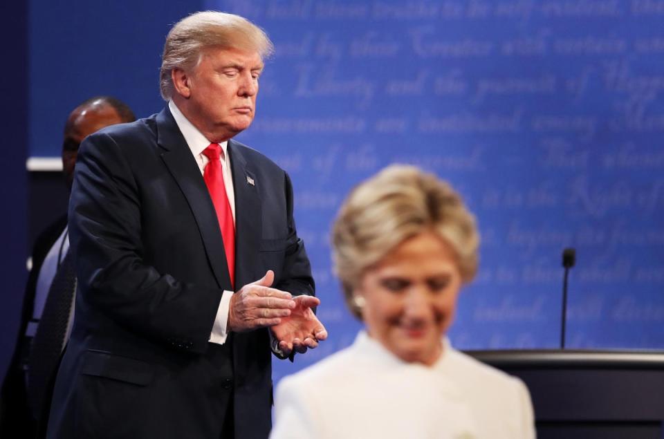 Ms Stoynoff said she felt ‘sick to her stomach’ after watching a presidential debate between Donald Trump and Hillary Clinton in 2016 (Getty Images)