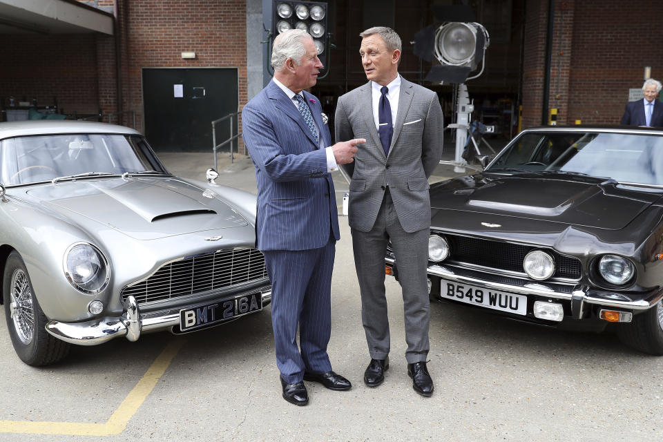 Photo by: KGC-375/STAR MAX/IPx 2019 6/20/19 Charles The Prince of Wales visits the James Bond film set at Pinewood Studios on June 20, 2019 in Iver Heath. During his tour of the studios, Charles met actor Daniel Craig, actor Ralph Fiennes, actress Naomie Harris, director Cary Joji Fukunaga and producers Barbara Broccoli and Michael G. Wilson. The Prince is the Royal Patron of The British Film Institute and the Intelligence Services. (Iver Heath, England, UK)