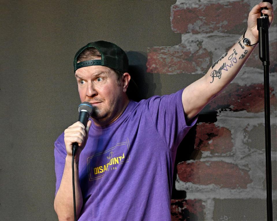 Comedian Nick Swardson performs at the Dusted Company Comedy Show at The Ice House Comedy Club on Dec. 29, 2023 in Pasadena, California. A few months later during the first weekend of March, Swardson was escorted off stage 20 minutes into a set at a venue in Beaver Creek, Colorado.