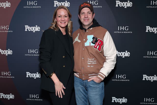 <p>John Salangsang/Shutterstock for PEOPLE</p> Wendy Naugle and Jason Sudeikis