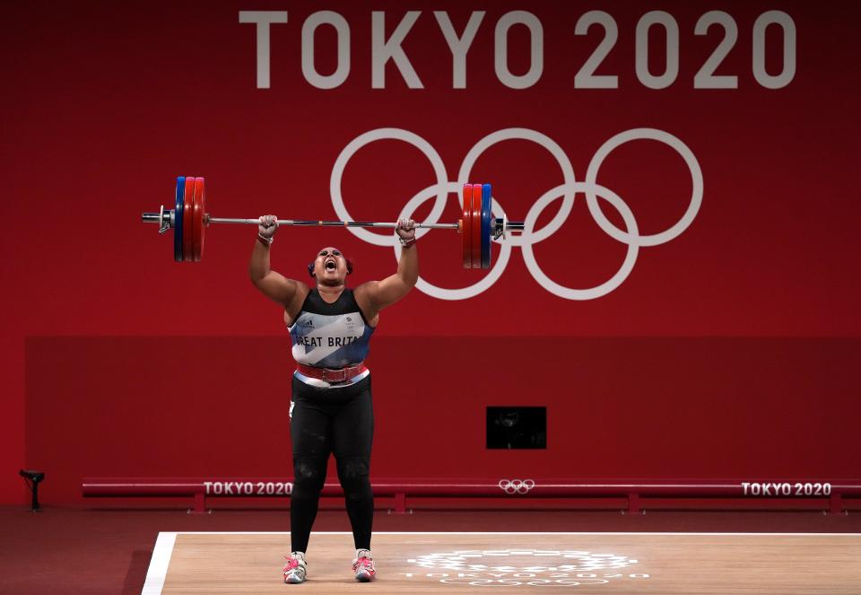Emily Campbell secured Great Britain’s first women’s Olympic weightlifting medal (Martin Rickett/PA) (PA Wire)