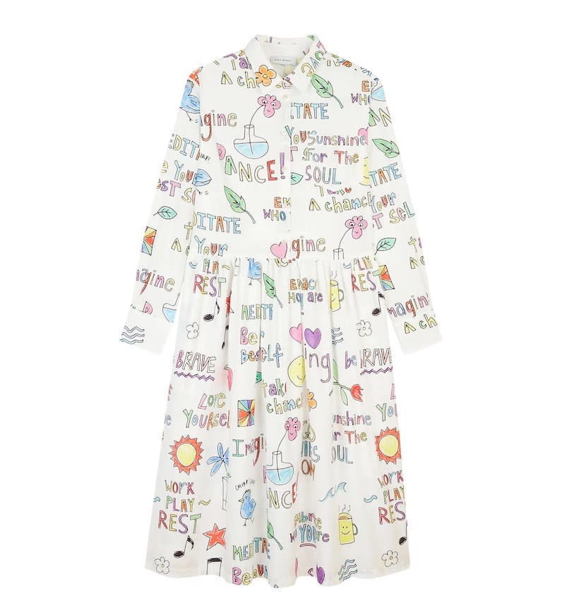 495€<br><br><a href="https://www.galerieslafayette.com/p/robe+longue+imprimee-mira+mikati/300409036461/306" rel="nofollow noopener" target="_blank" data-ylk="slk:Acheter;elm:context_link;itc:0;sec:content-canvas" class="link ">Acheter</a>