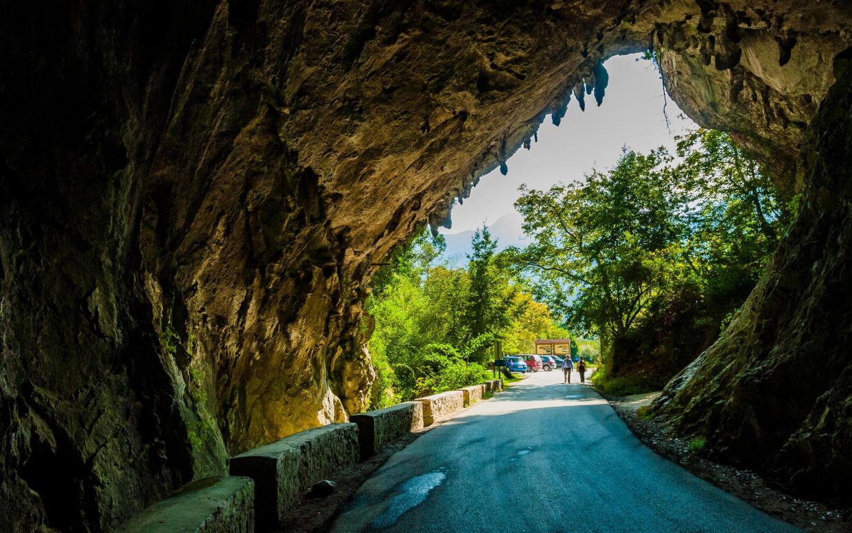 La Cuevona is a 980ft-long cave that is the gateway to the tiny village of Cuevas